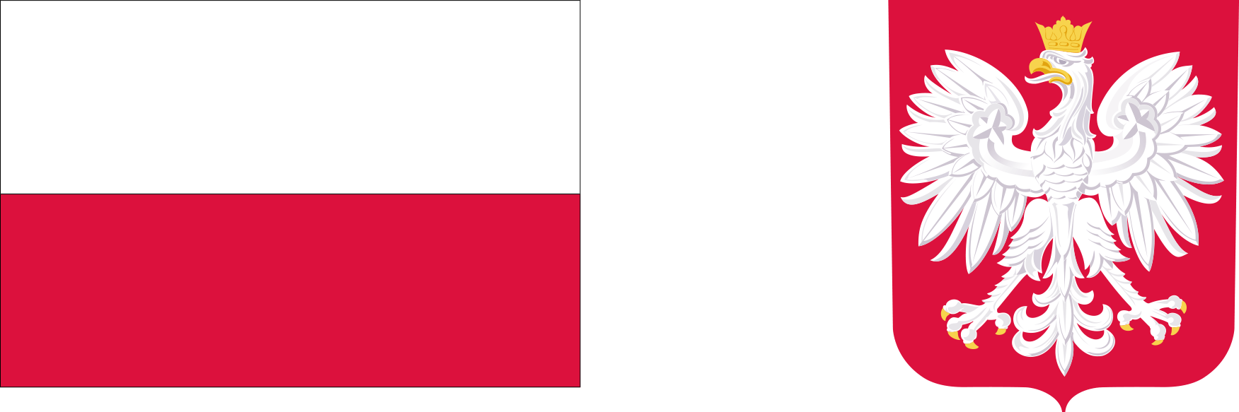 Obrazek z flagą oraz godłem Polski